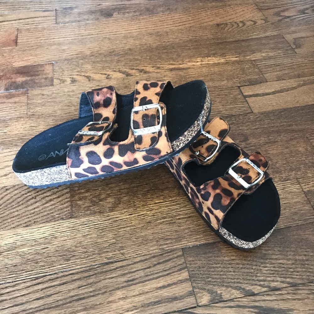 Leopard print sandals